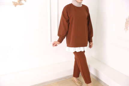 Sitare İkili Takım Kahverengi